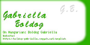 gabriella boldog business card